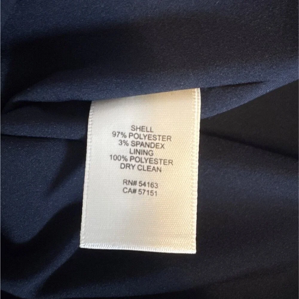 Eliza J Navy Sleeveless Fit & Flare Dress With Gold Back Zipper Womens Size 10